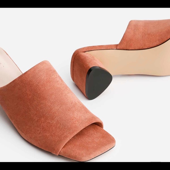 Classic square mules in a vegan suede finish - Picture 4 of 4